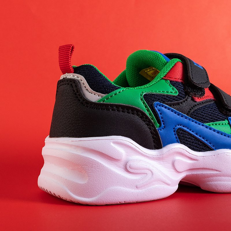 Chaussure de sport enfant bleu marine avec empiècements colorés Jello - Footwear