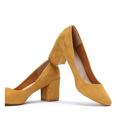 OUTLET Escarpins sur poteau de couleur moutarde Madisynn- Chaussures