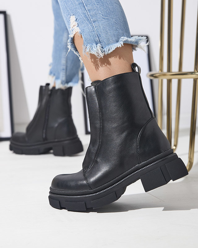 OUTLET Bottes hautes noires isolées pour femmes Slovys- Footwear