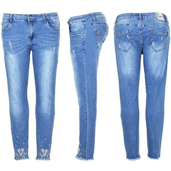 Jean bleu de coupe moyenne - Pantalon 1
