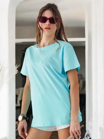 T-shirt en coton pour femmes Royalfashion, décontracté avec col rond