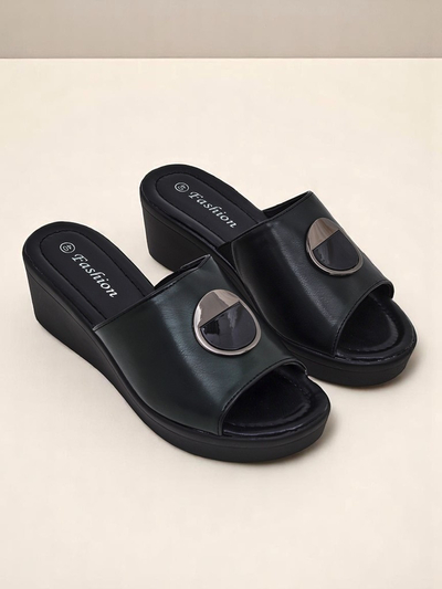 Royalfashion Sandales compensées pour femmes Elira