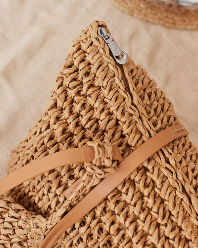 Royalfashion Grand sac à main en paille pour femme