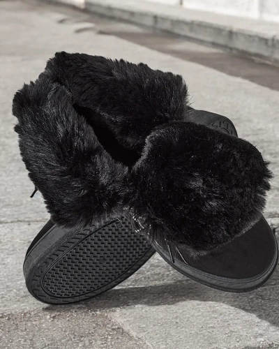 Royalfashion Bottes de neige à lacets pour femmes Mommer