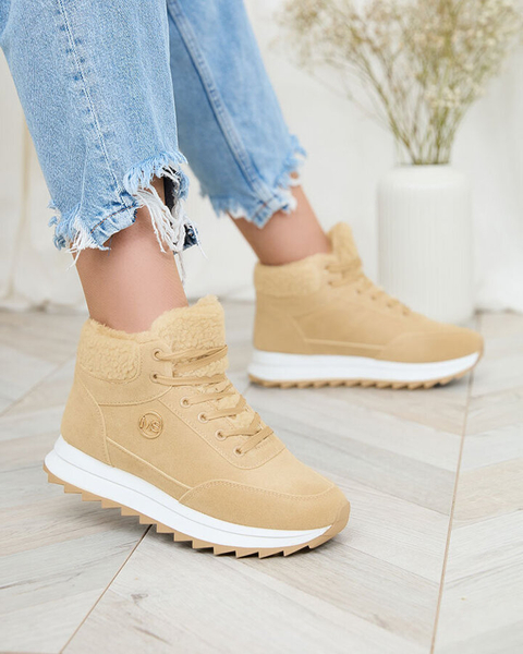 Royalfashion Chaussures de sport isolées pour femme en marron clair Cerrto