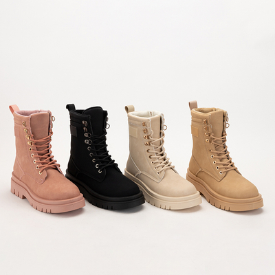 Boots femme beige Perlss- Chaussures