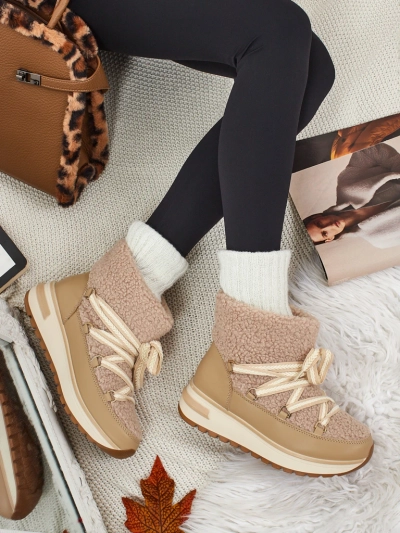 Bottes pour femmes style bottes de neige avec fourrure Verruna