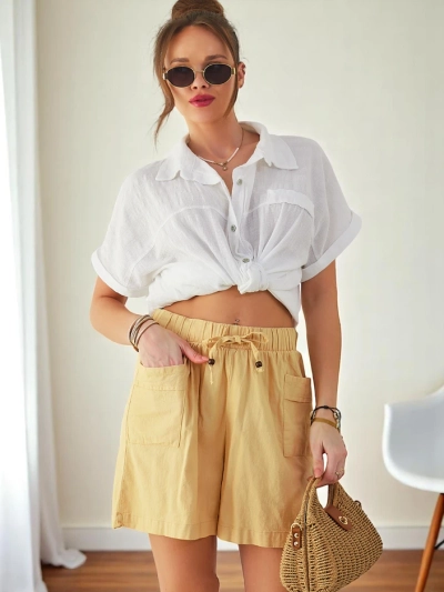 Royalfashion Shorts en coton pour femmes