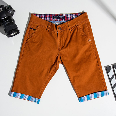 Short homme marron et bleu - Vêtements