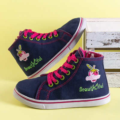 Baskets montantes enfant bleu marine Tomoko - Footwear