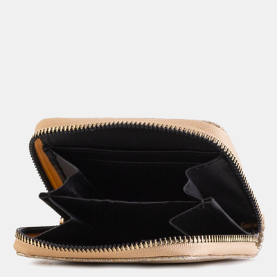 Petit portefeuille en brocart argent pour femme - Portefeuille