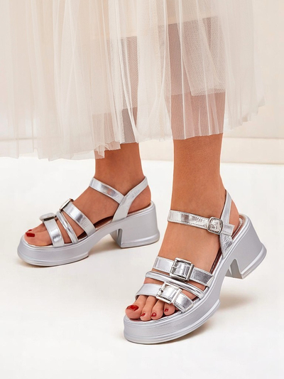Royalfashion Sandales à talon bas pour femme Otteze