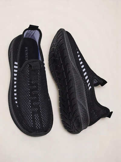 Royalfashion Chaussures de sport à enfiler pour femmes en tissu Sport Slip-On