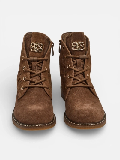 Bottines ajourées pour femmes en cuir naturel Aurelias