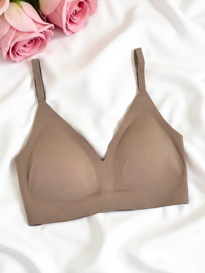 Royalfashion Soutien-gorge femme à découpe laser avec coussinets amovibles Invisible Touch