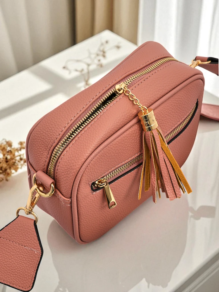 Royalfashion Petit sac à main pour femme en cuir écologique avec bandoulière colorée Kovi Lace