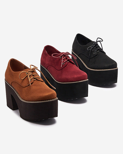 Demi-souliers à lacets marron pour femmes sur une semelle solide Lobera - Footwear