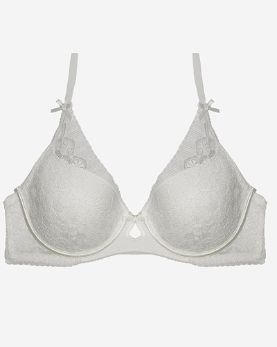 Soutien-gorge rembourré pour femme de couleur crème- Lingerie