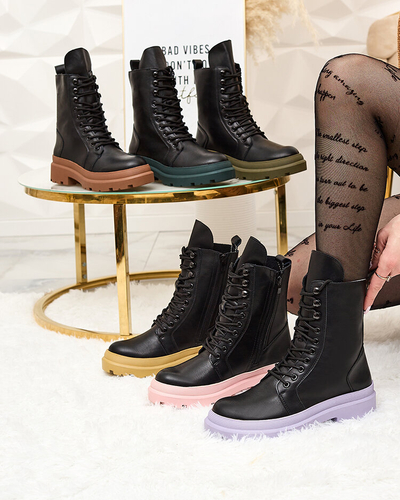 Royalfashion Bottes bagger pour femmes en cuir écologique Vederme