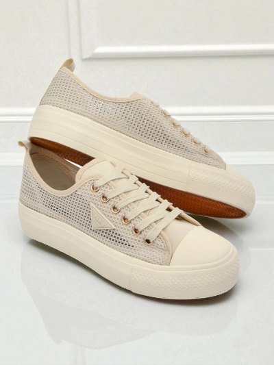 Baskets beiges pour femmes Callista Mesh – talon plat, collection Été Automne