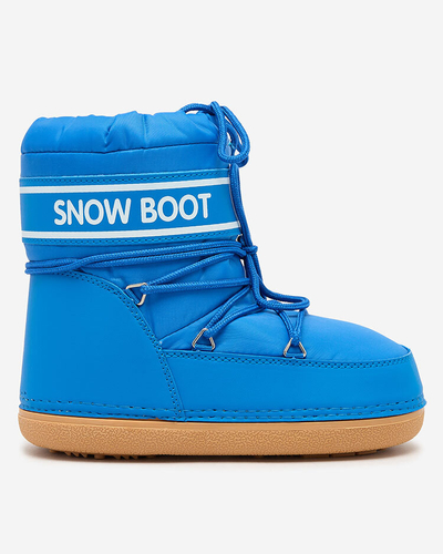 Royalfashion Bottes de neige bleues pour femme avec trépointe Soblesia