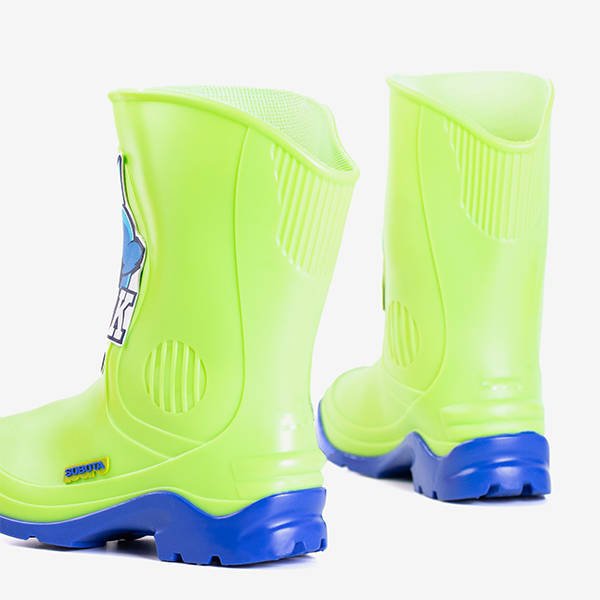 Bottes de pluie pour enfants Happy Baby vertes et bleues - Footwear