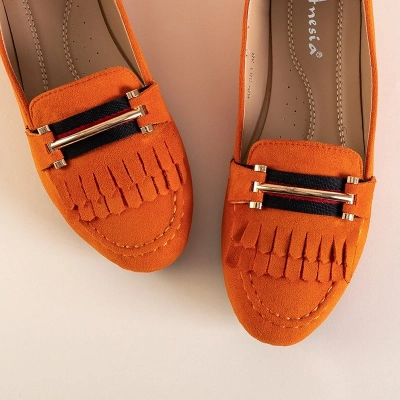 OUTLET Mocassins à franges Morisa orange pour femmes - Chaussures