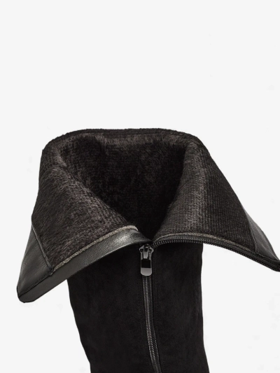 Bottes hautes pour femmes en daim écologique à talon bloc Ernala