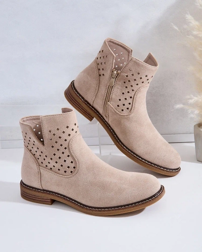 Royalfashion Bottes Rito pour femme marron clair