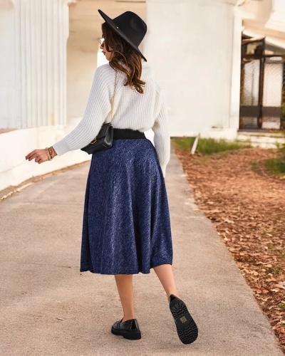 Jupe midi pour femmes Royalfashion
