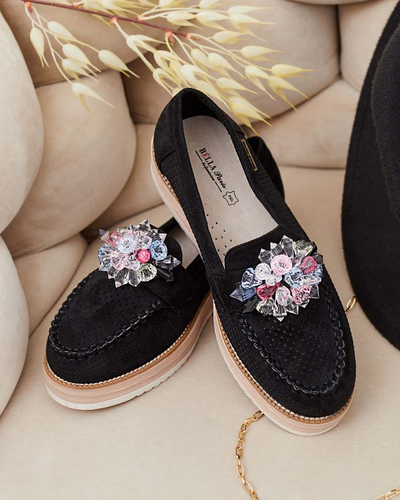 Royalfashion Mokassins avec pierres colorées Restea
