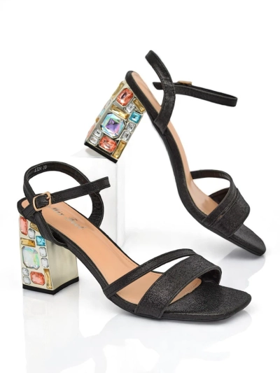 Royalfashion Sandales brillantes pour femmes Crystal Charm
