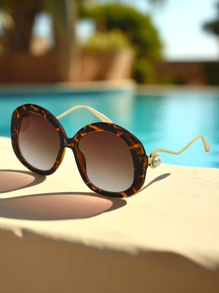 Royalfashion Lunettes de soleil avec branches décoratives Glam Shine