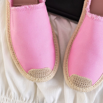 OUTLET Espadrilles tissées roses Rafiel pour femme - Chaussures