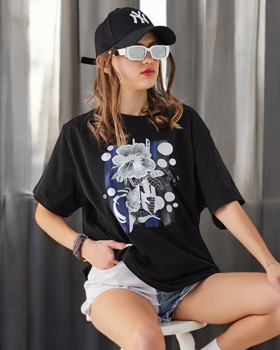 T-shirt en coton pour femmes Royalfashion avec impression