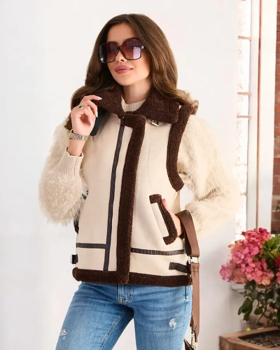 Gilet pour femmes Royalfashion avec fausse fourrure
