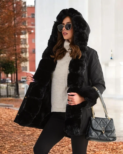 Royalfashion Long manteau pour femme