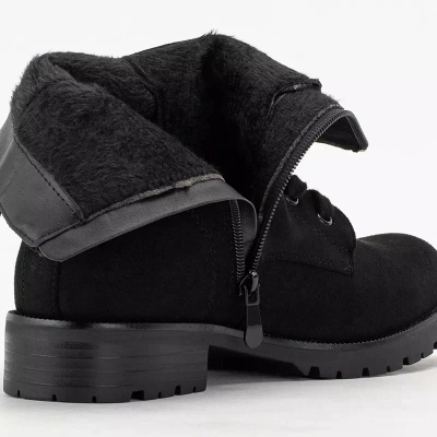 OUTLET Bottines noires pour femmes avec un délicat paillettes Rytia - Chaussures