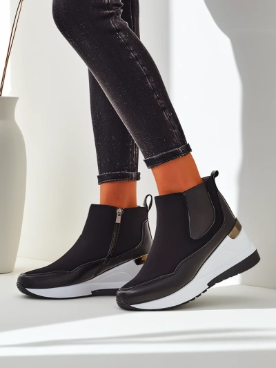 Royalfashion Bottines pour femmes sur un talon caché Zafico