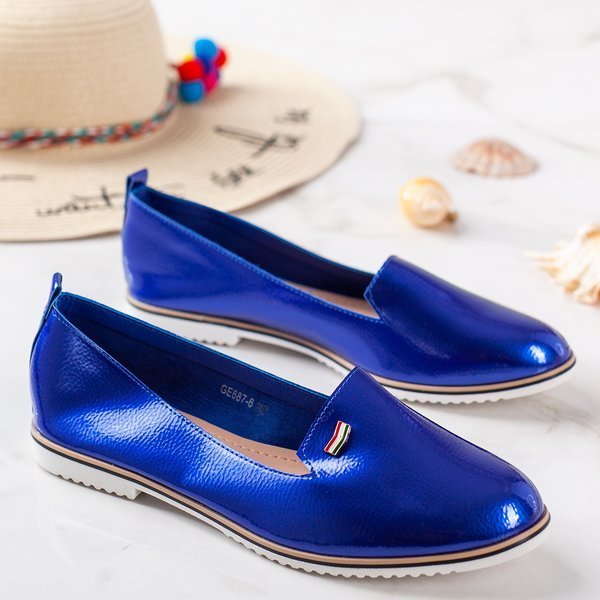 Mocassins Cyganeska femme bleu cobalt - Chaussures 1