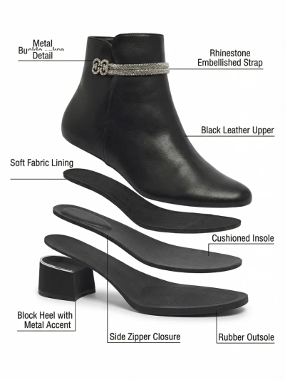 Bottines pour femmes avec zircons Qurette