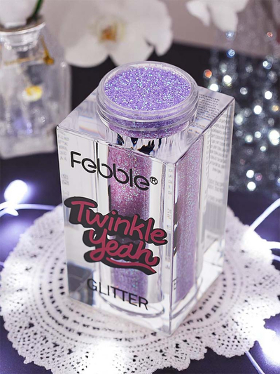 Paillettes violettes scintillantes pour le visage et le corps
