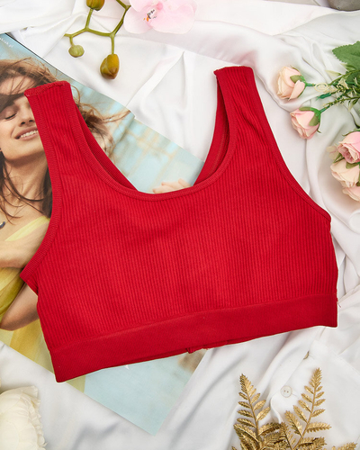 Royalfashion Soutien-gorge de sport côtelé pour femme