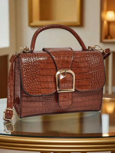 Petit sac à main verni pour femme en cuir écologique Orlina