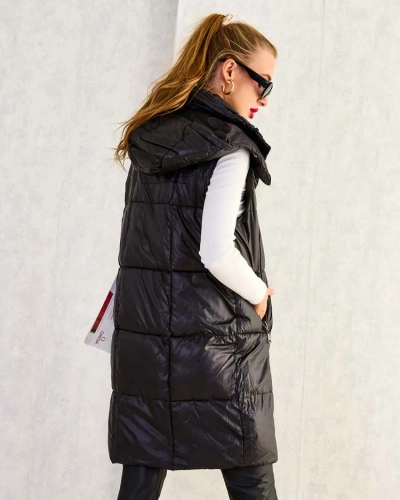 Royalfashion Gilet long pour femme avec coutures