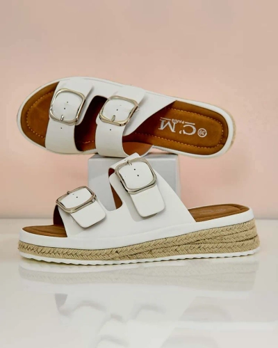 Royalfashion Tongs à boucles pour femmes Ossfo