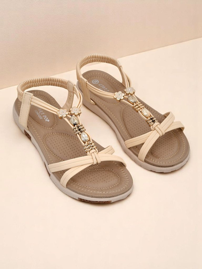 Royalfashion Sandales pour femme avec ornements Veve