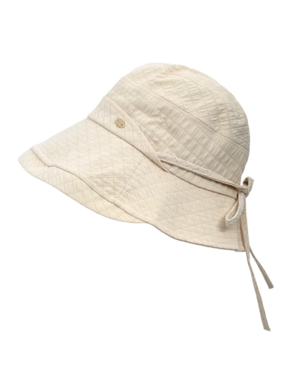 Chapeau crème pour femmes Aurelia – bob d'été en polyester