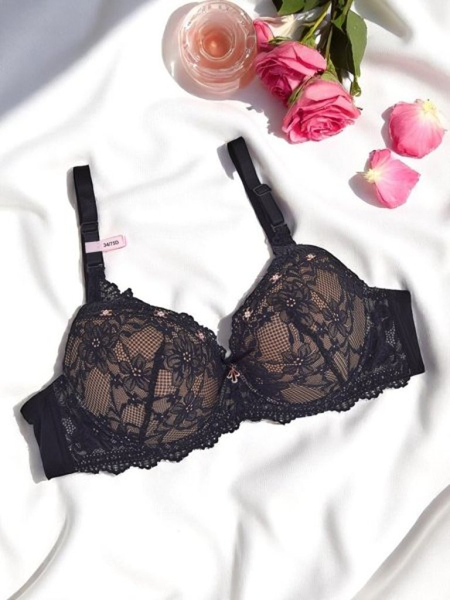 Royalfashion Soutien-gorge rembourré en dentelle pour femme Delicate Grace