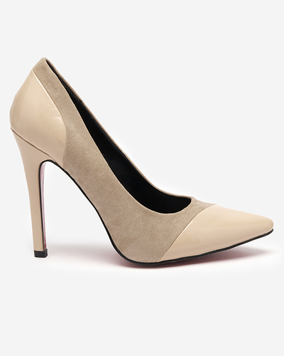 Escarpins insolites pour femmes beiges sur talon haut Voleris - Footwear